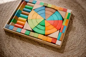 Jumbo Natural Rainbow Blocks - 86 Pieces