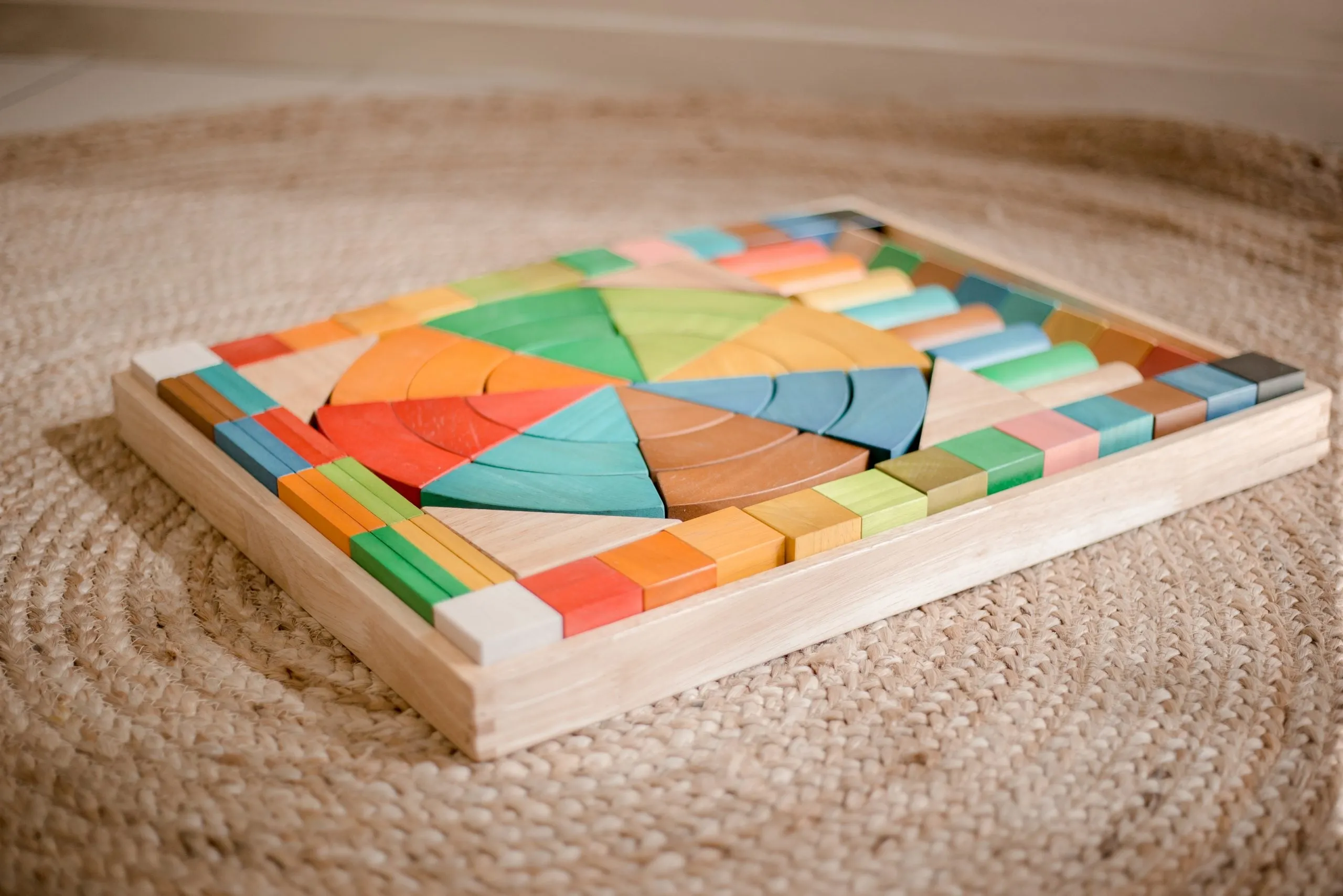 Jumbo Natural Rainbow Blocks - 86 Pieces