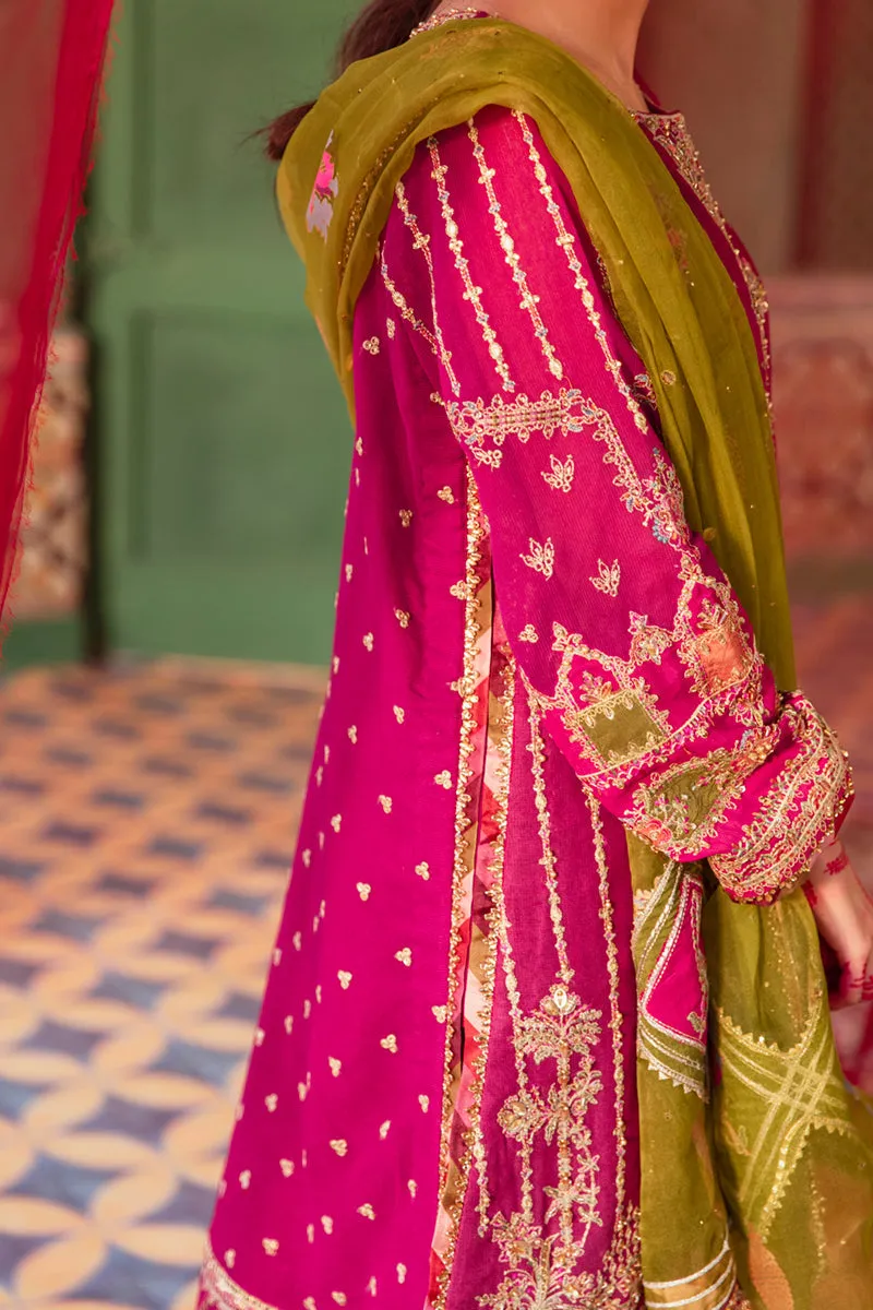 KF-06  AARMISH | Qalamkar Khaab Festive Formal Collection 2022 | Luxury Embroidered Unstitched Chiffon Suits