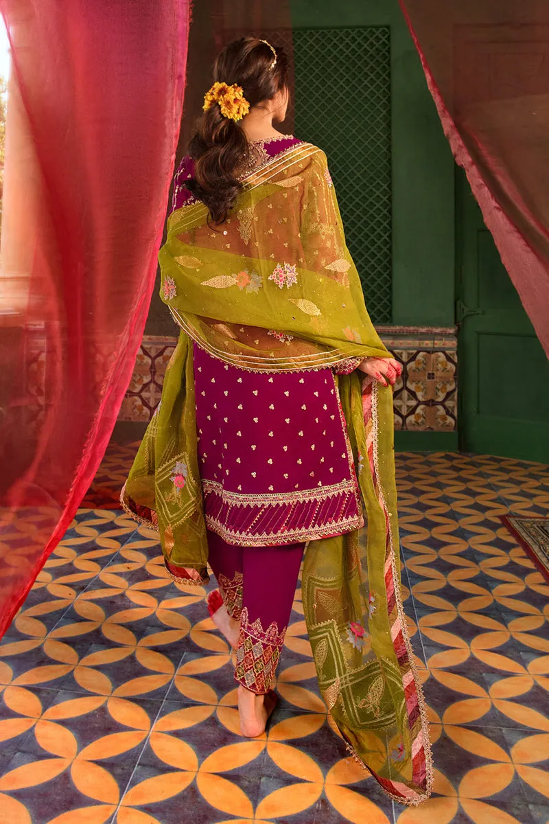 KF-06  AARMISH | Qalamkar Khaab Festive Formal Collection 2022 | Luxury Embroidered Unstitched Chiffon Suits