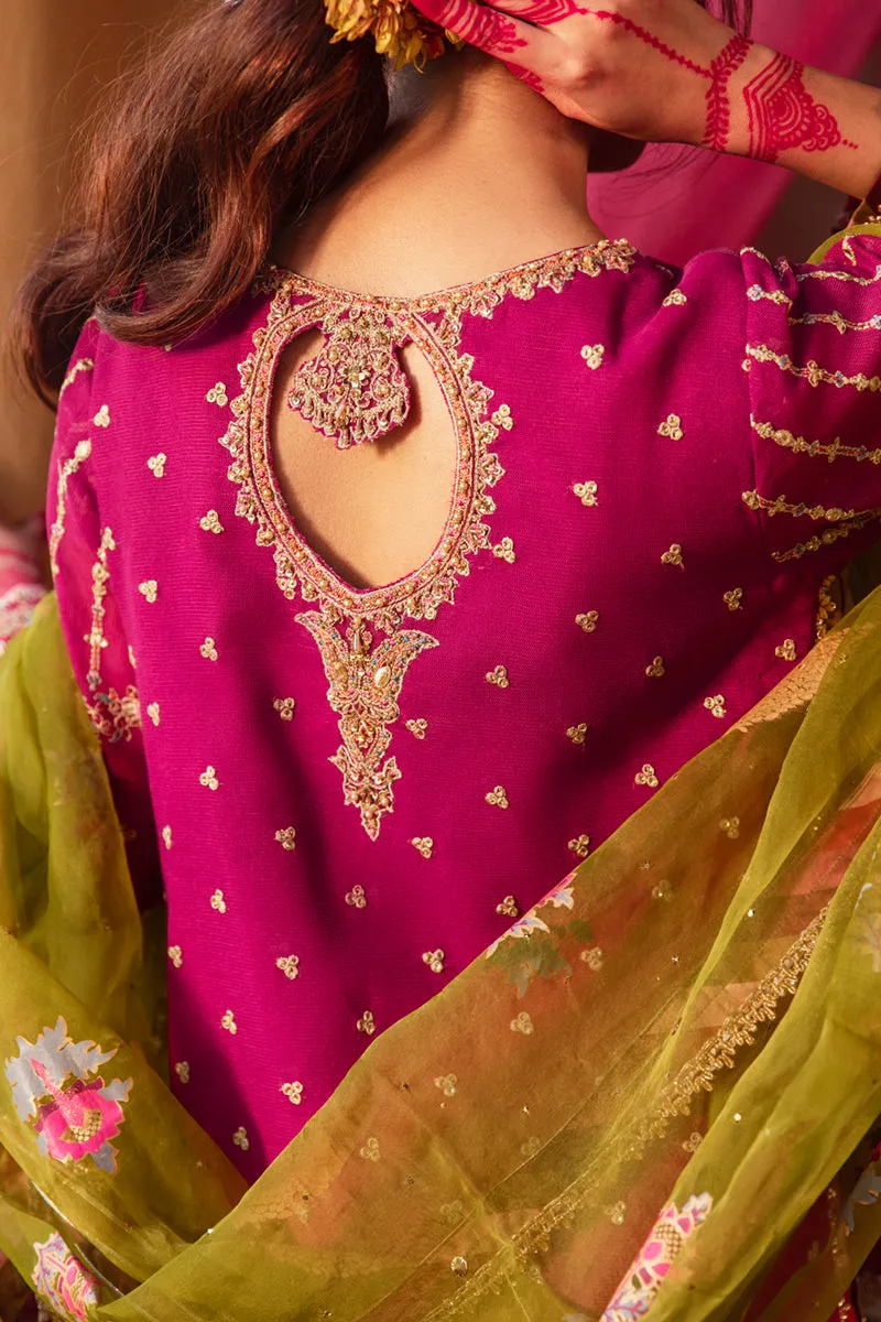 KF-06  AARMISH | Qalamkar Khaab Festive Formal Collection 2022 | Luxury Embroidered Unstitched Chiffon Suits
