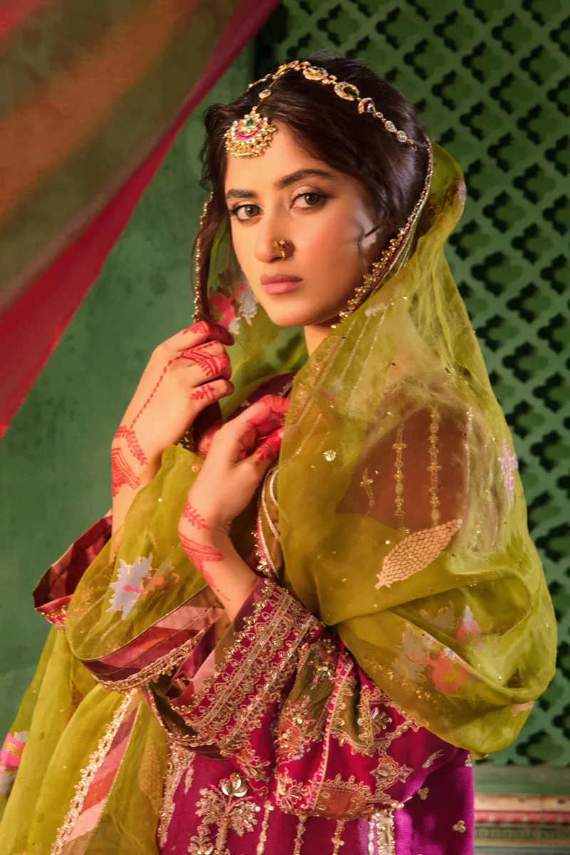 KF-06  AARMISH | Qalamkar Khaab Festive Formal Collection 2022 | Luxury Embroidered Unstitched Chiffon Suits