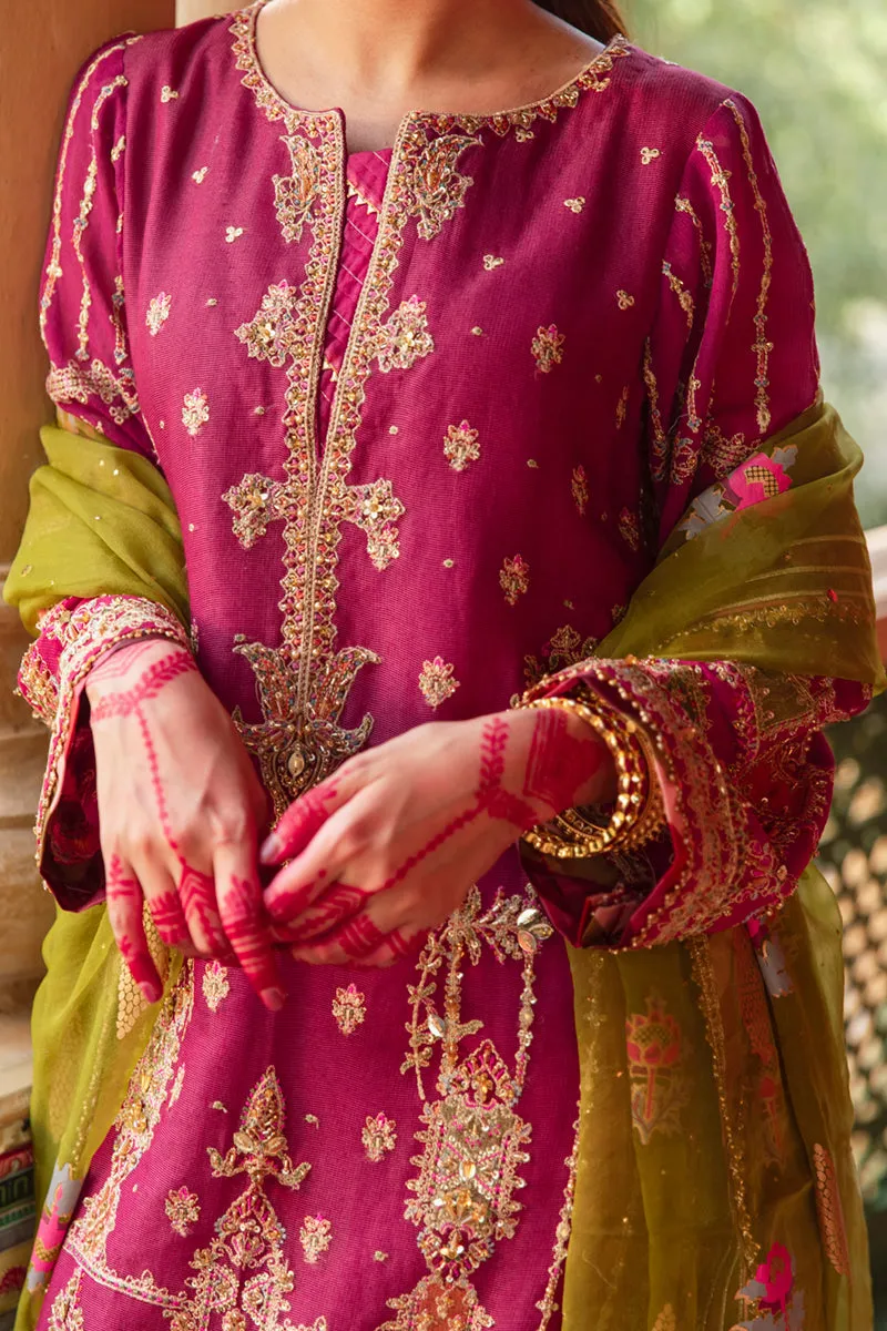 KF-06  AARMISH | Qalamkar Khaab Festive Formal Collection 2022 | Luxury Embroidered Unstitched Chiffon Suits
