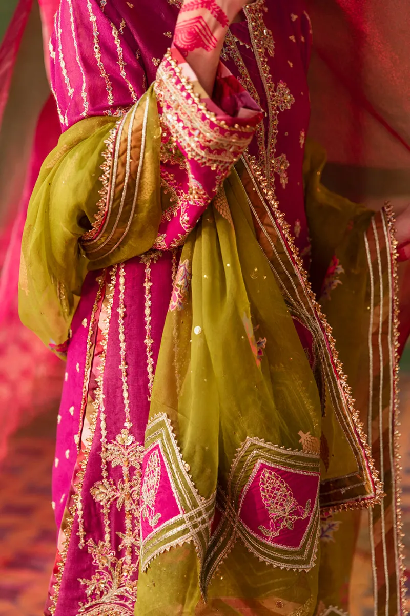 KF-06  AARMISH | Qalamkar Khaab Festive Formal Collection 2022 | Luxury Embroidered Unstitched Chiffon Suits