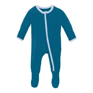 Kickee Pants Seaport with Dew Zipper Footie