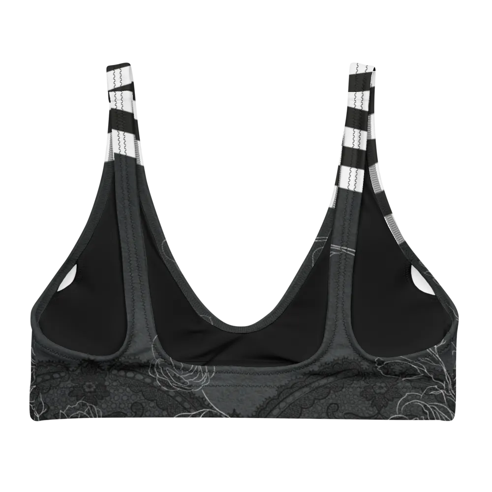 Lace and Stripes Recyled Sports Bralette