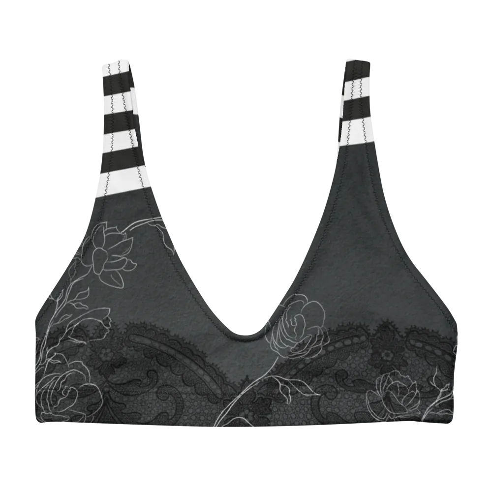 Lace and Stripes Recyled Sports Bralette