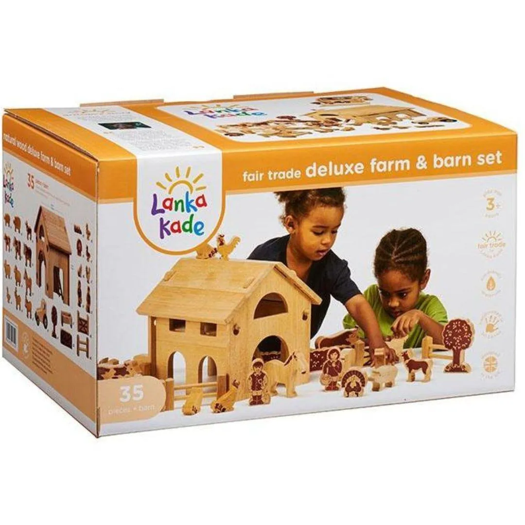Lanka Kade Deluxe Farm Barn Set with Natural Characters