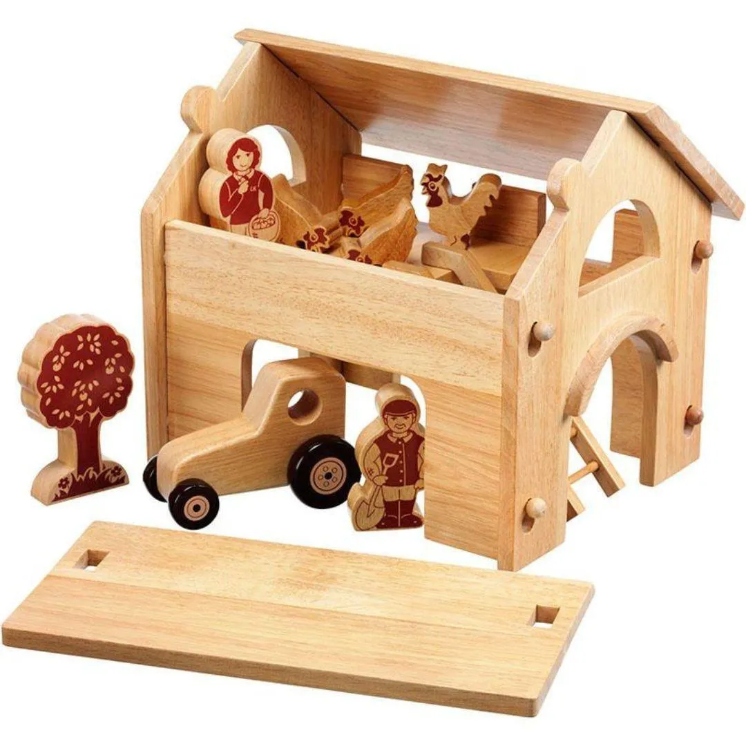 Lanka Kade Deluxe Farm Barn Set with Natural Characters