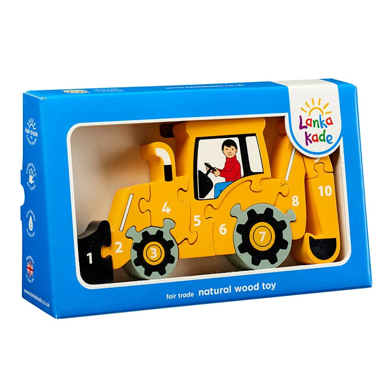 Lanka Kade JCB Yelllow Wooden Digger Jigsaw
