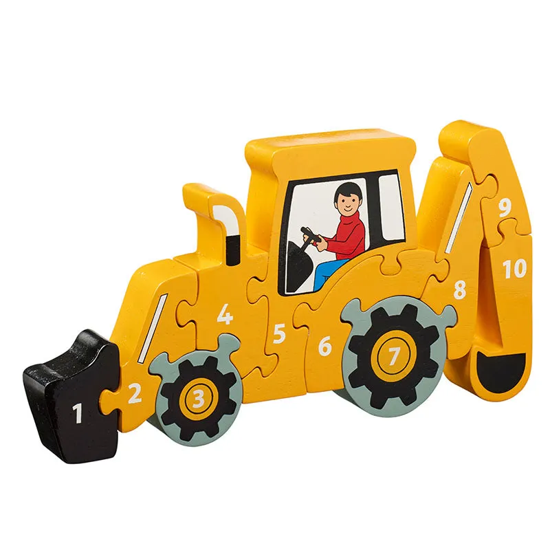 Lanka Kade JCB Yelllow Wooden Digger Jigsaw