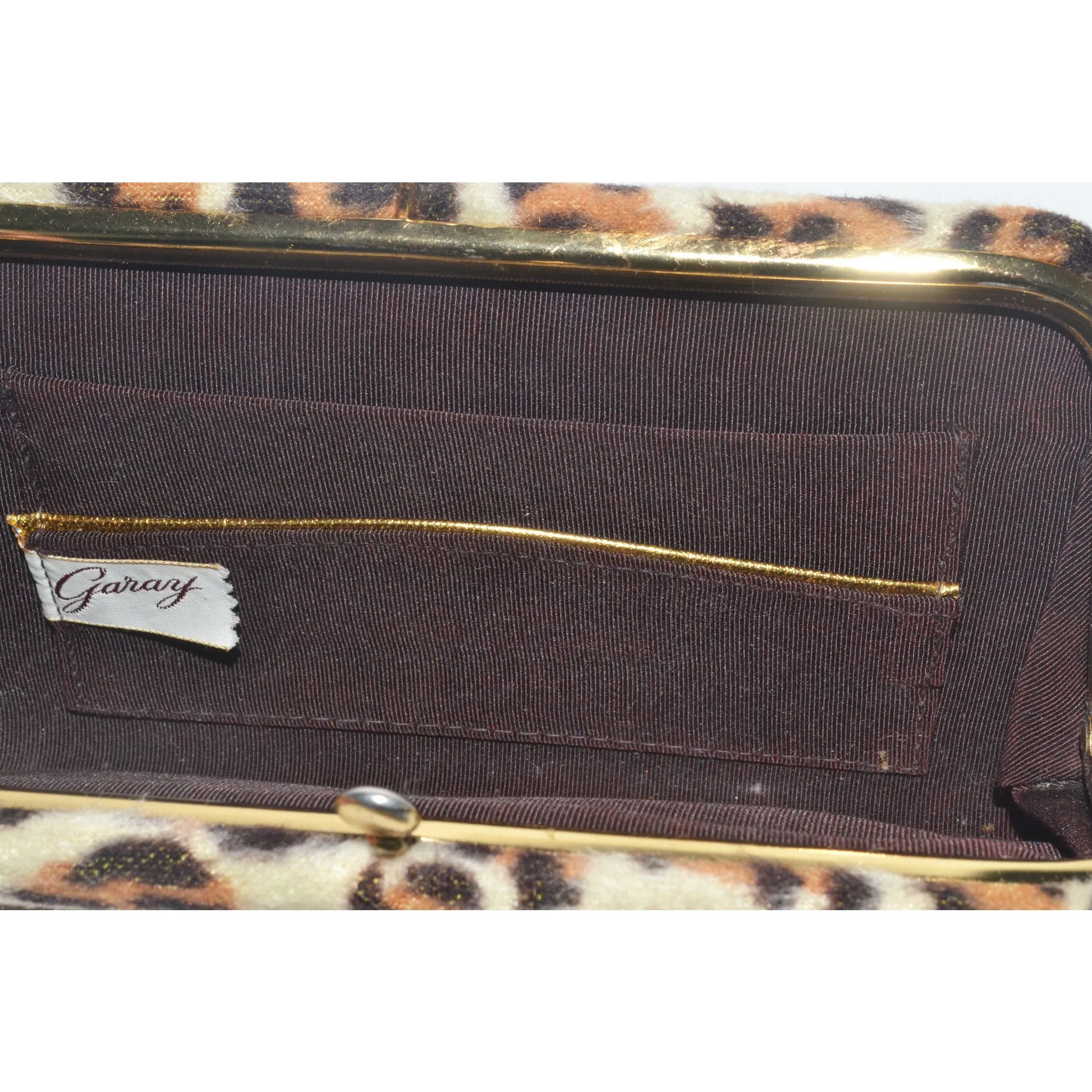 Leopard Faux Fur Clutch Purse By Garay