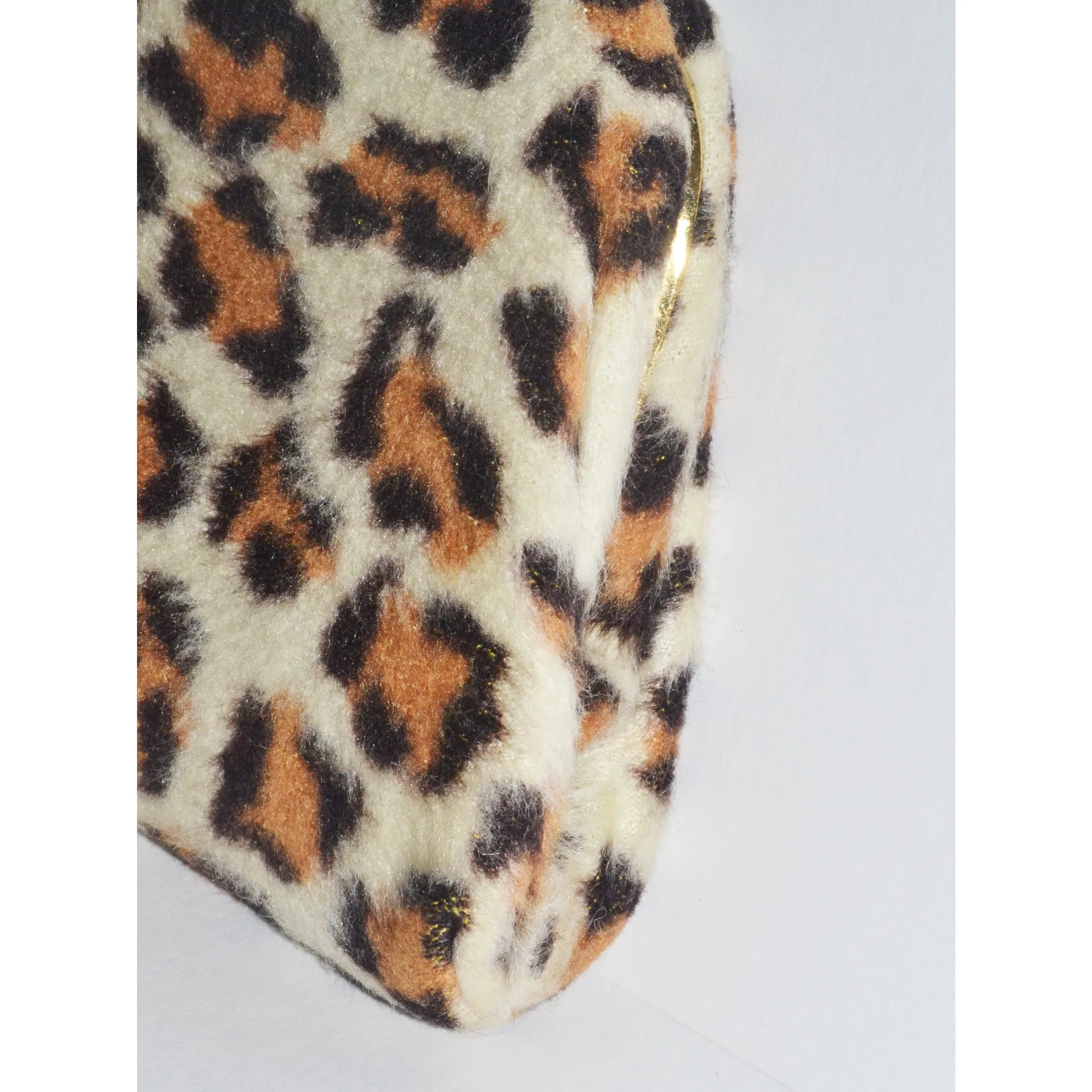 Leopard Faux Fur Clutch Purse By Garay