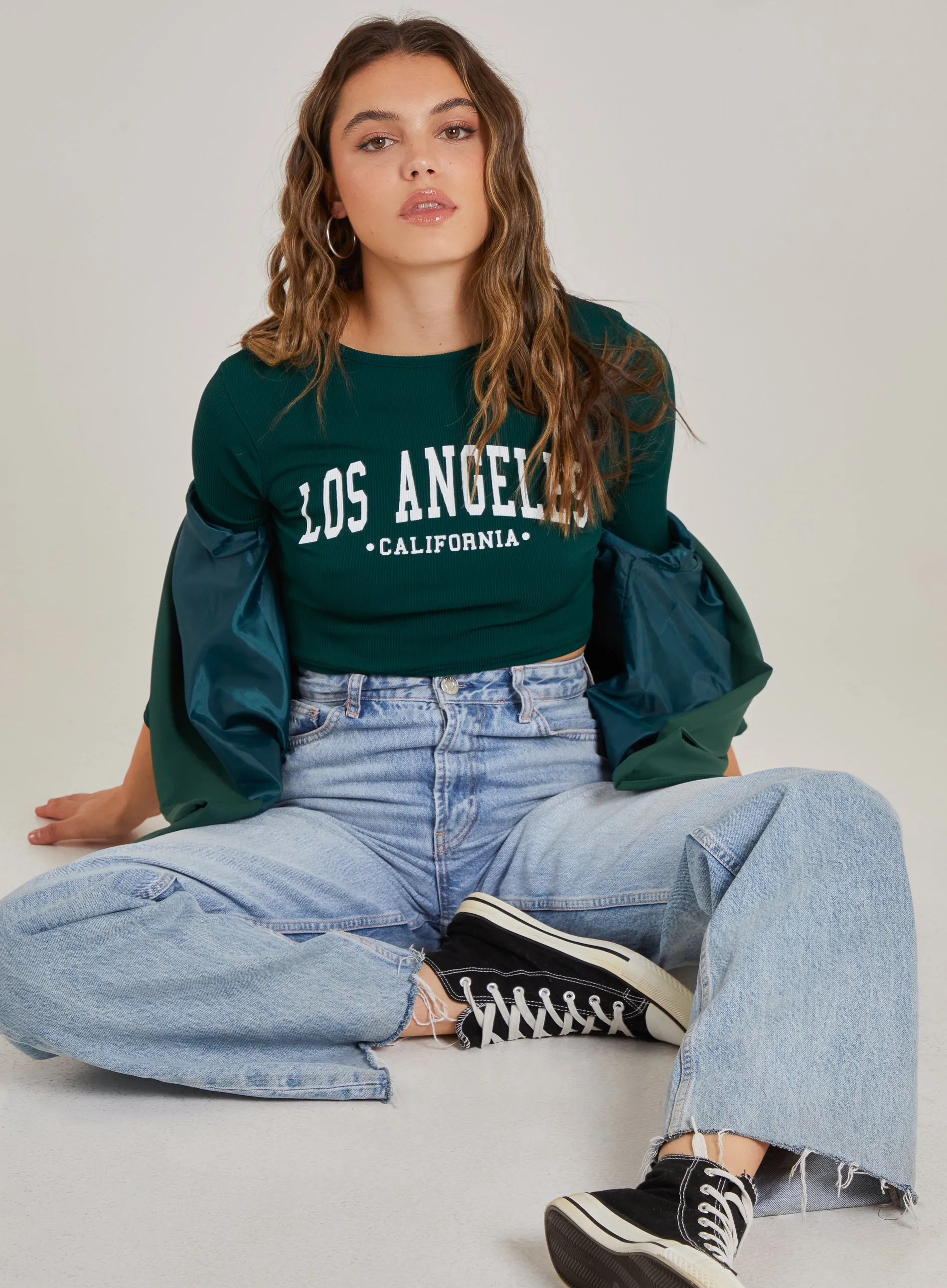Los Angeles Varsity Print Top