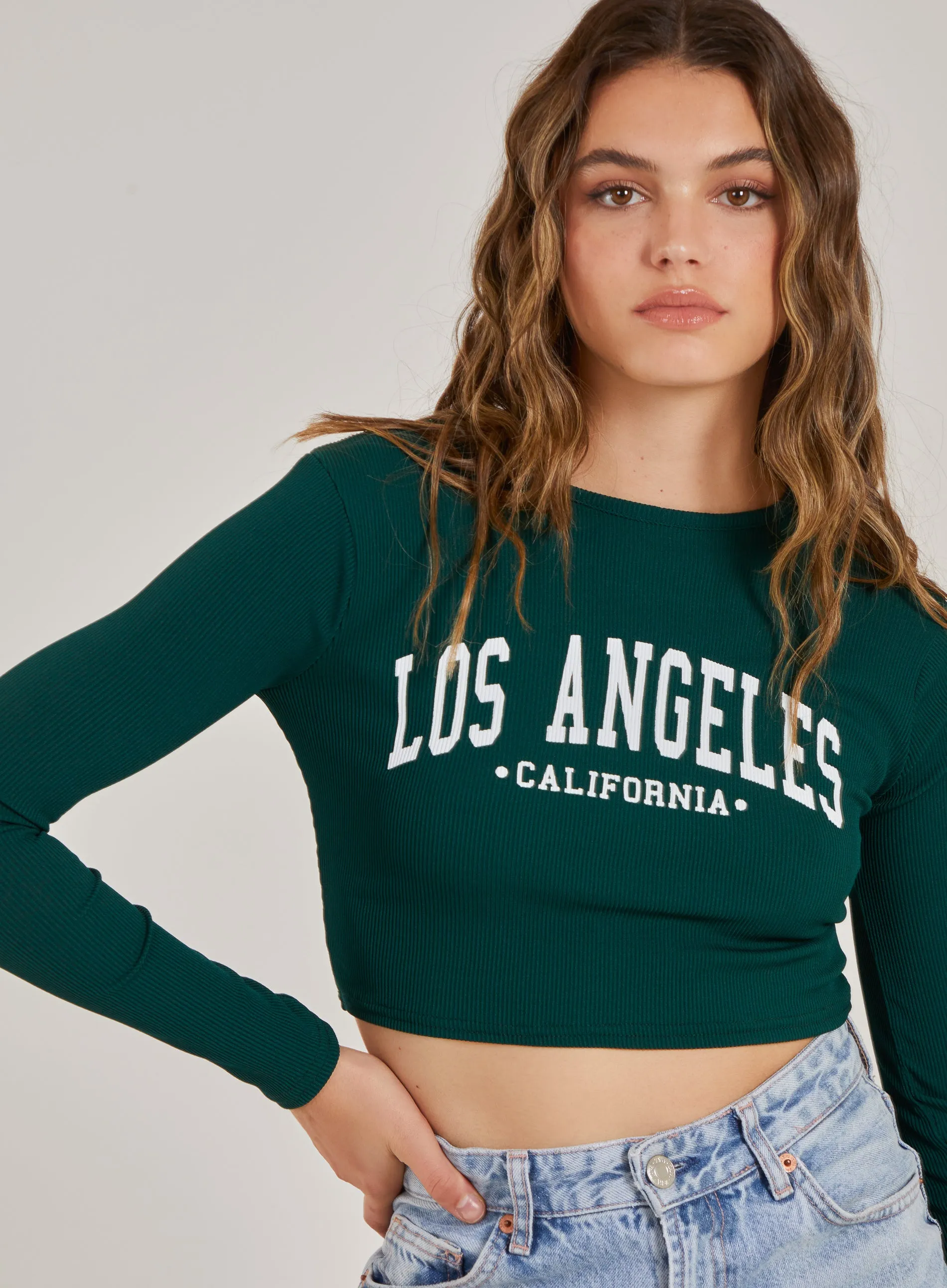 Los Angeles Varsity Print Top