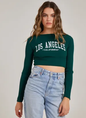 Los Angeles Varsity Print Top