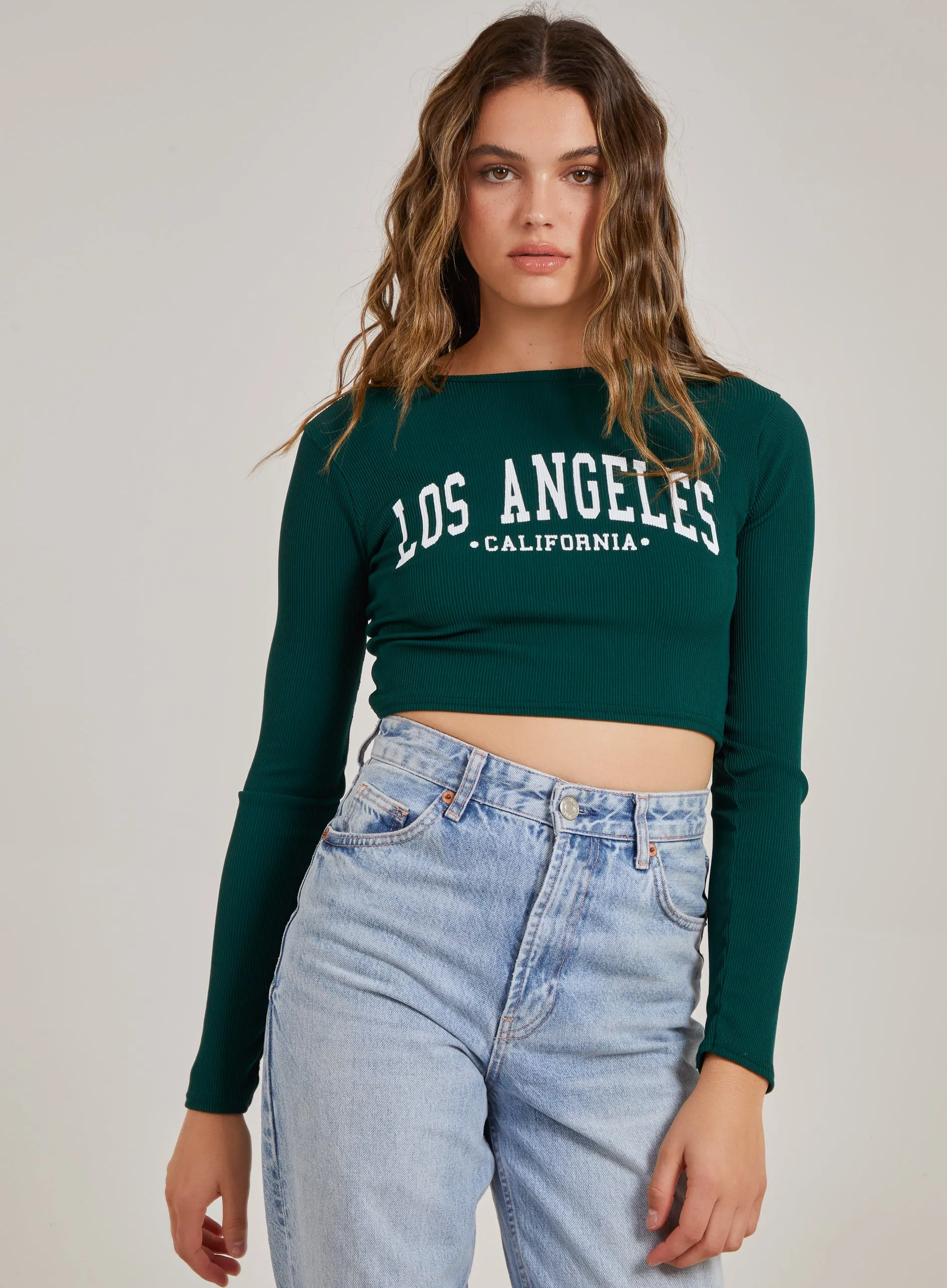 Los Angeles Varsity Print Top