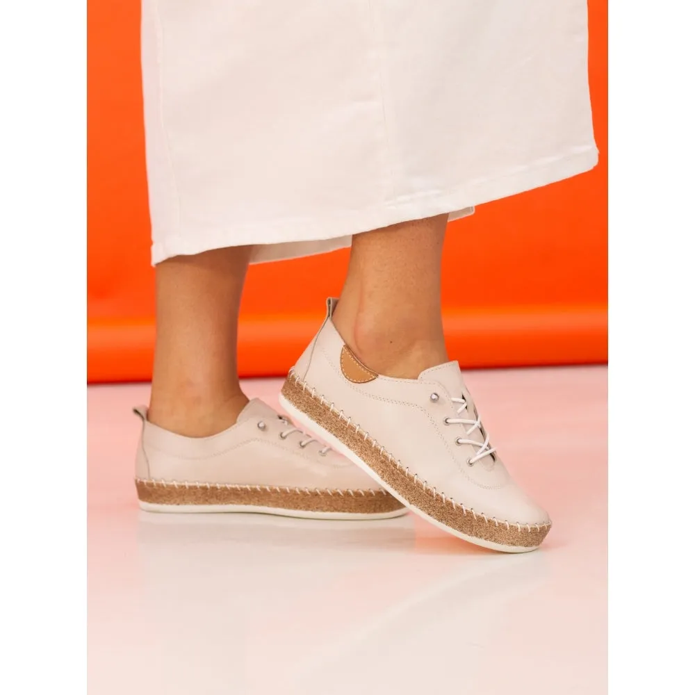Lunar Evie Cream Lea Plimsoll