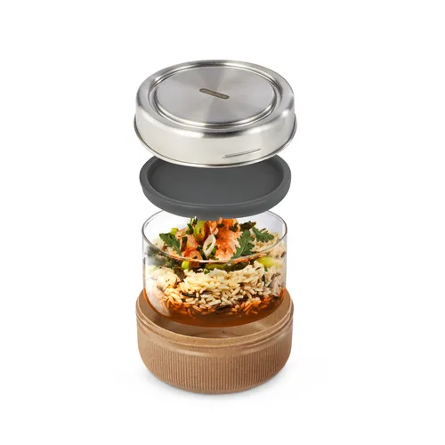 Lunch bowl Glass Black Blum 750 ml Mandel GR-LB-L014