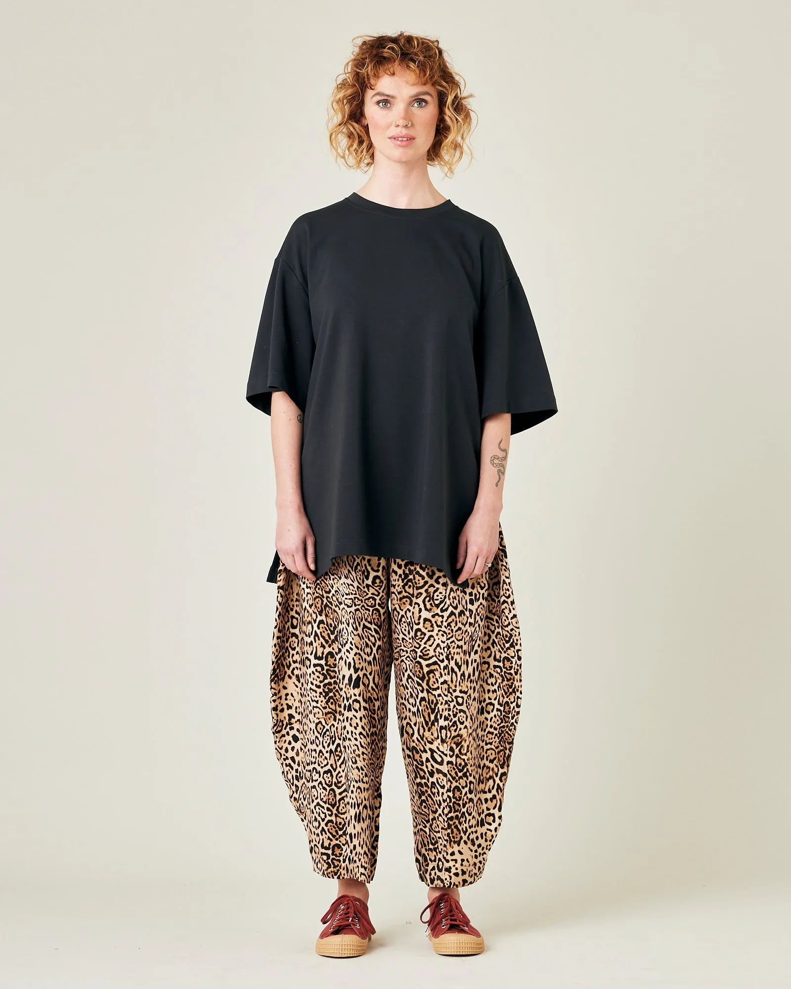 Mabel Leopard Print Cupro Trousers