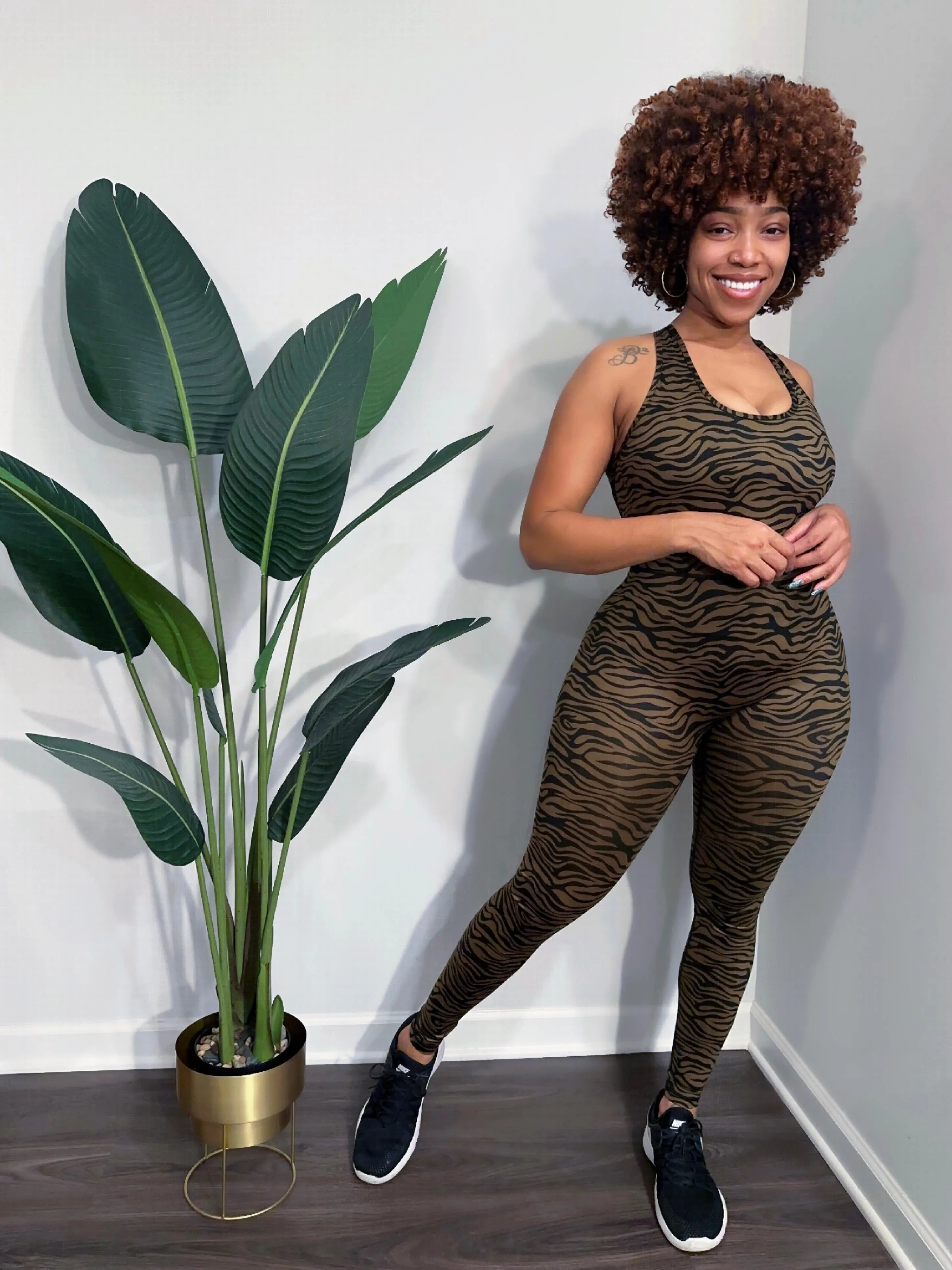 Madagascar Zebra Print Bawdysuit (Bodysuit)