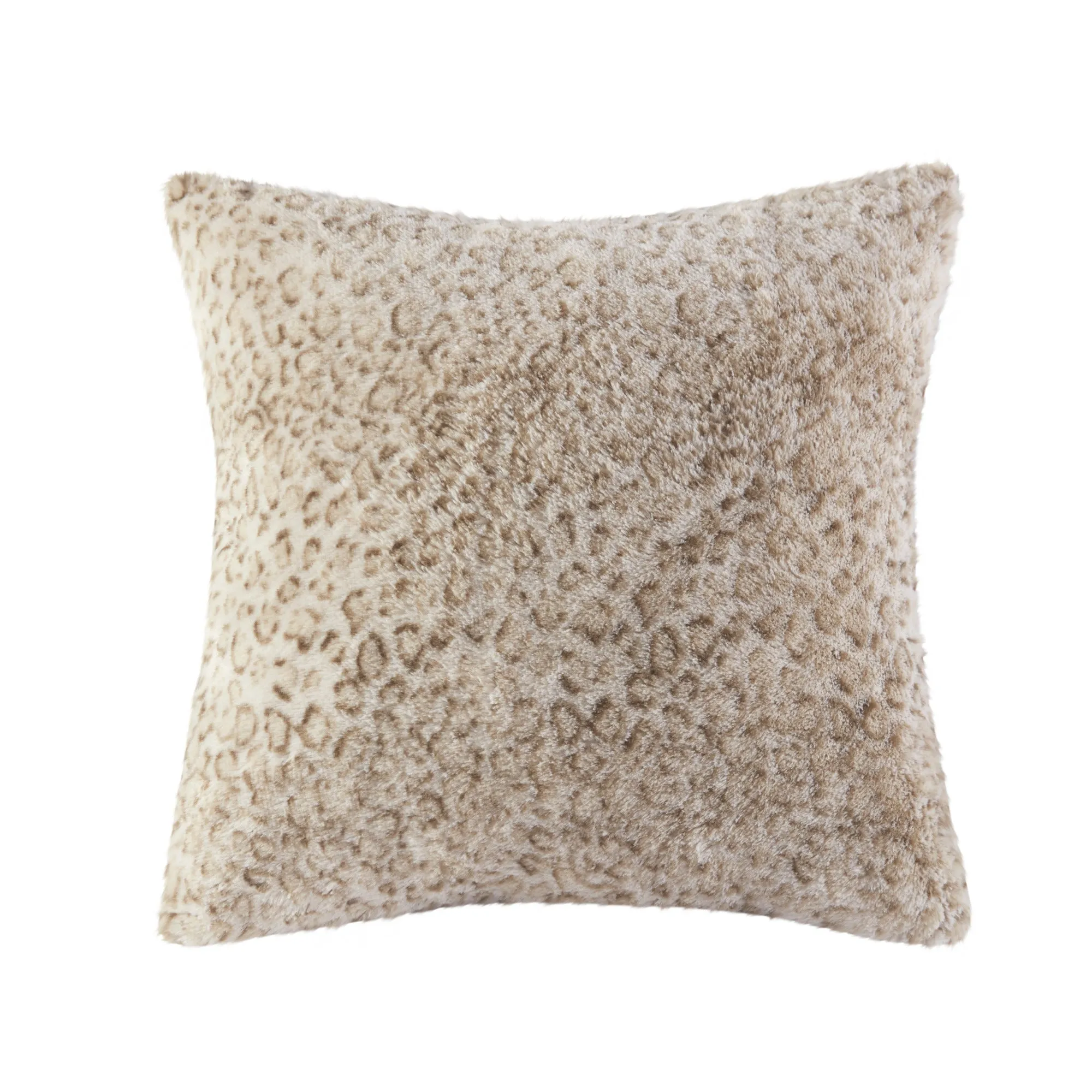 Marselle Faux Fur Square Pillow Grey