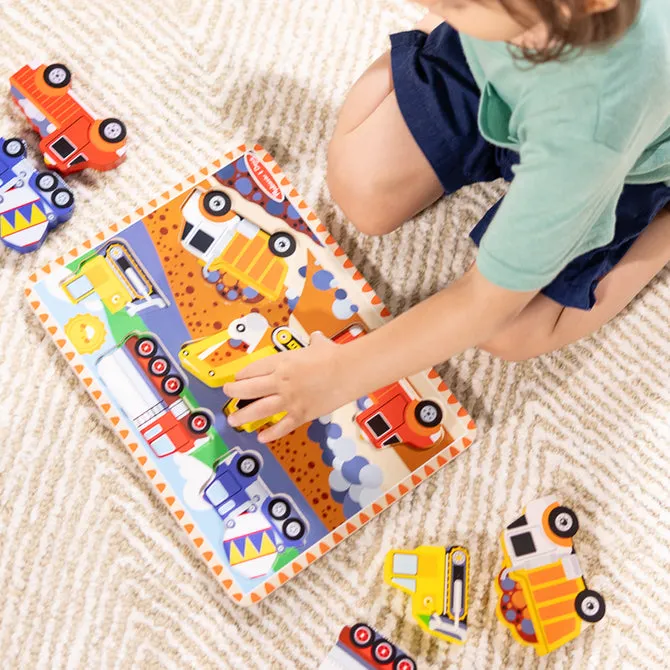 Melissa & Doug Construction Wooden Chunky Puzzle