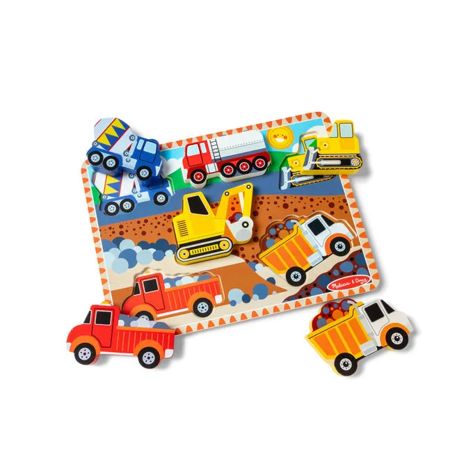 Melissa & Doug Construction Wooden Chunky Puzzle