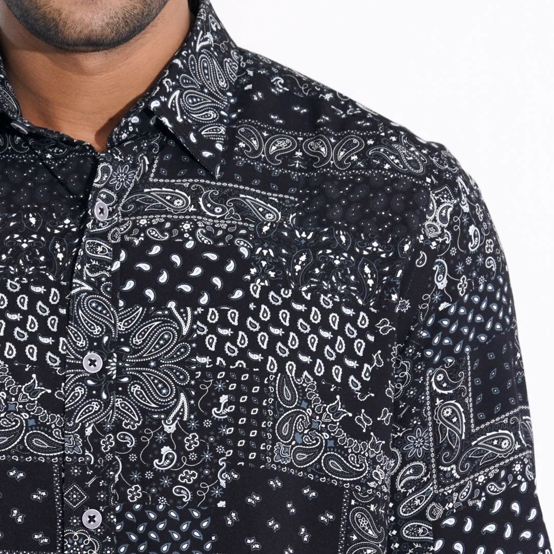 Men Black Printed Shirt