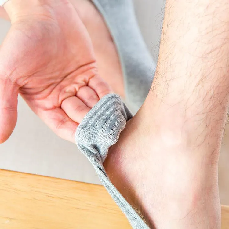 Men's Invisible Solid Color Toe Socks
