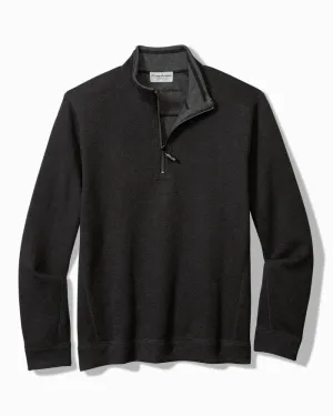 Men's Tommy Bahama | Flip Coast Reversible Half-Zip Sweatshirt | Black