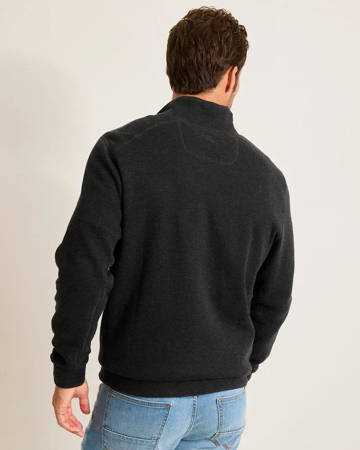 Men's Tommy Bahama | Flip Coast Reversible Half-Zip Sweatshirt | Black