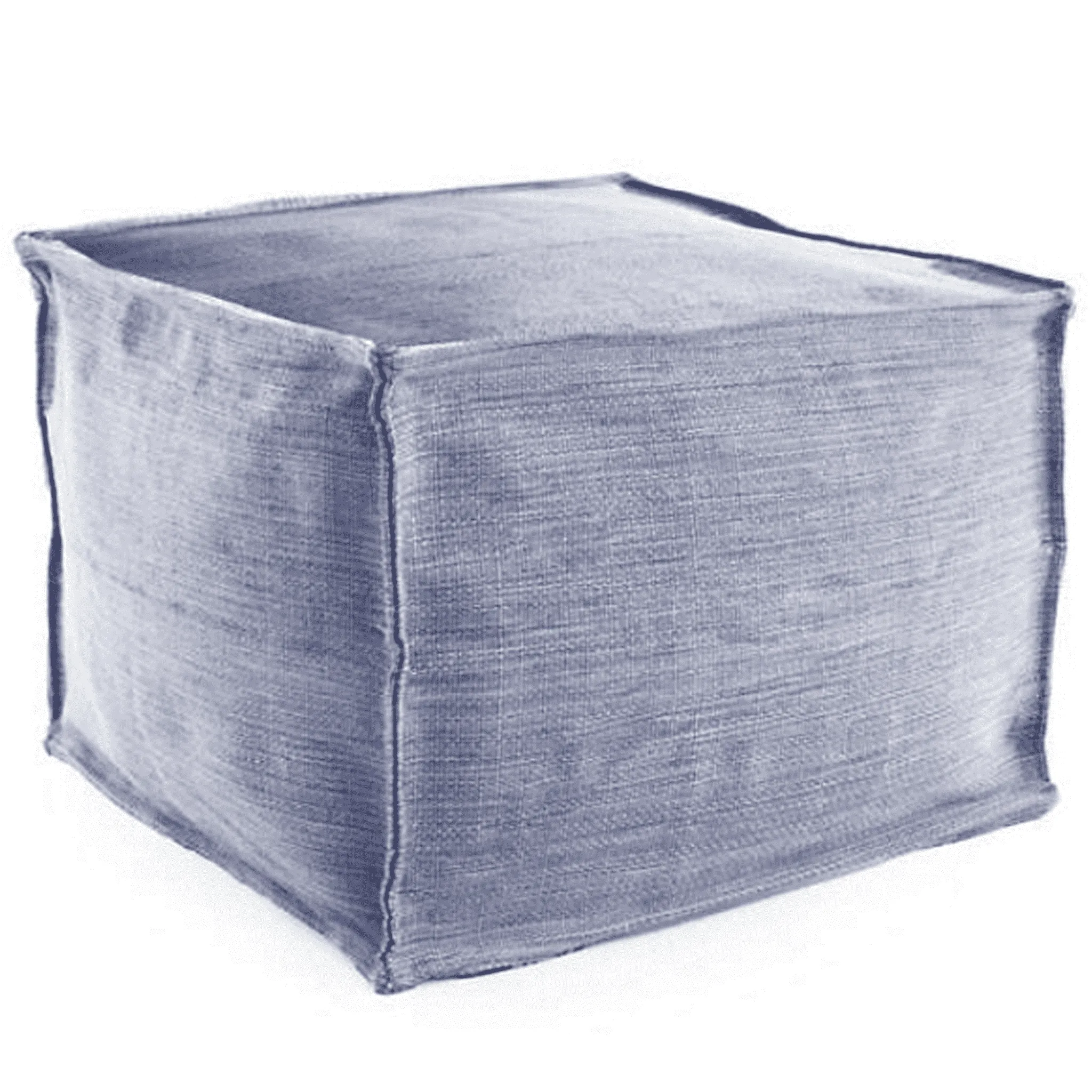 Mingled Indoor/Outdoor Pouf - Denim
