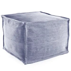 Mingled Indoor/Outdoor Pouf - Denim