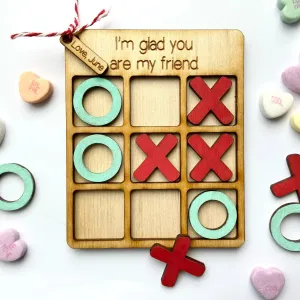 Mini Size Tic Tac Toe Game - 4.5" - with a name-tag and 10 tokens