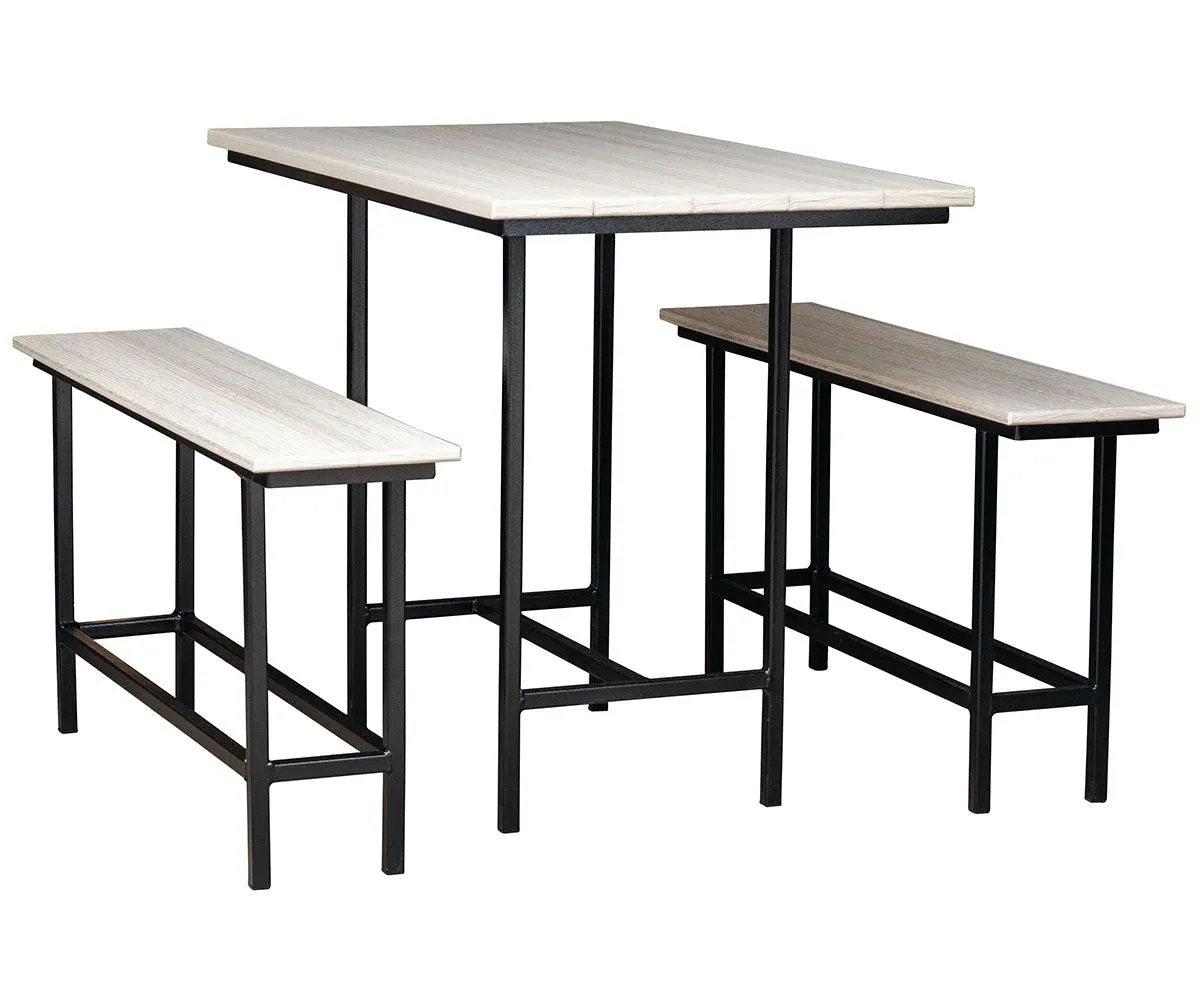 Mirror Lake - Poly Wood & Powder Coated Steel Outdoor Bench