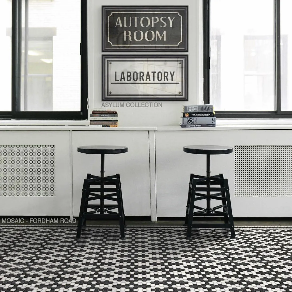 Mosaic D "Fordham Road" Vinyl Floorcloth - Spicher & Co.