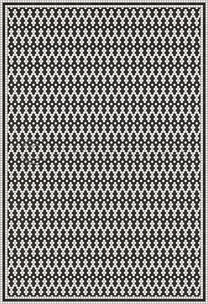 Mosaic D "Fordham Road" Vinyl Floorcloth - Spicher & Co.