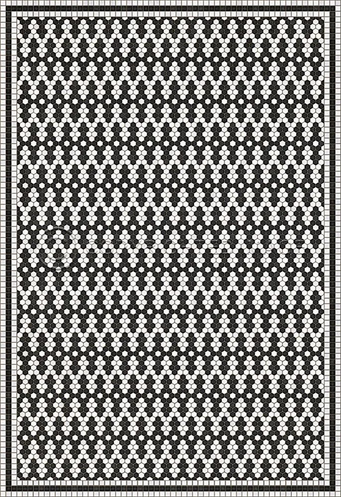 Mosaic D "Fordham Road" Vinyl Floorcloth - Spicher & Co.