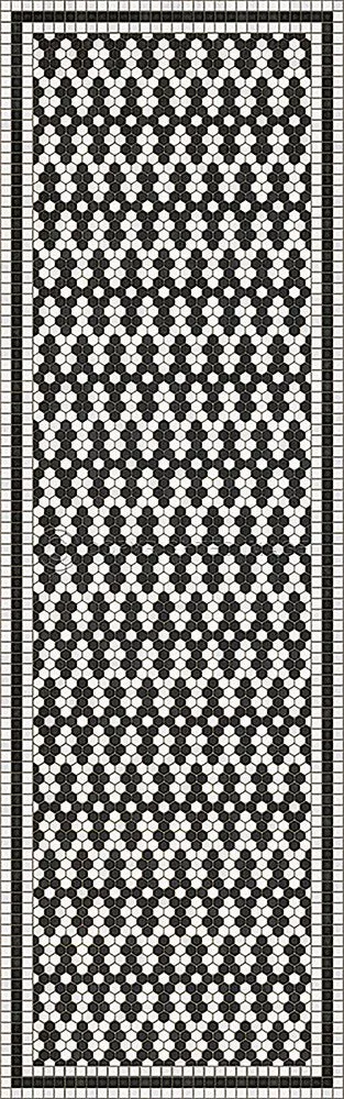 Mosaic D "Fordham Road" Vinyl Floorcloth - Spicher & Co.