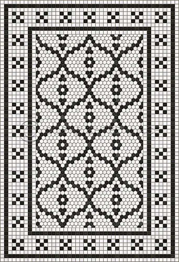 Mosaic F "Queensboro Plaza" Vinyl Floorcloth - Spicher & Co.