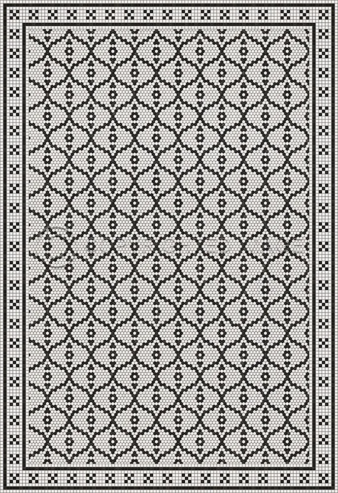 Mosaic F "Queensboro Plaza" Vinyl Floorcloth - Spicher & Co.