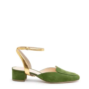 Moss Loafer   Gold Marilyn Strap