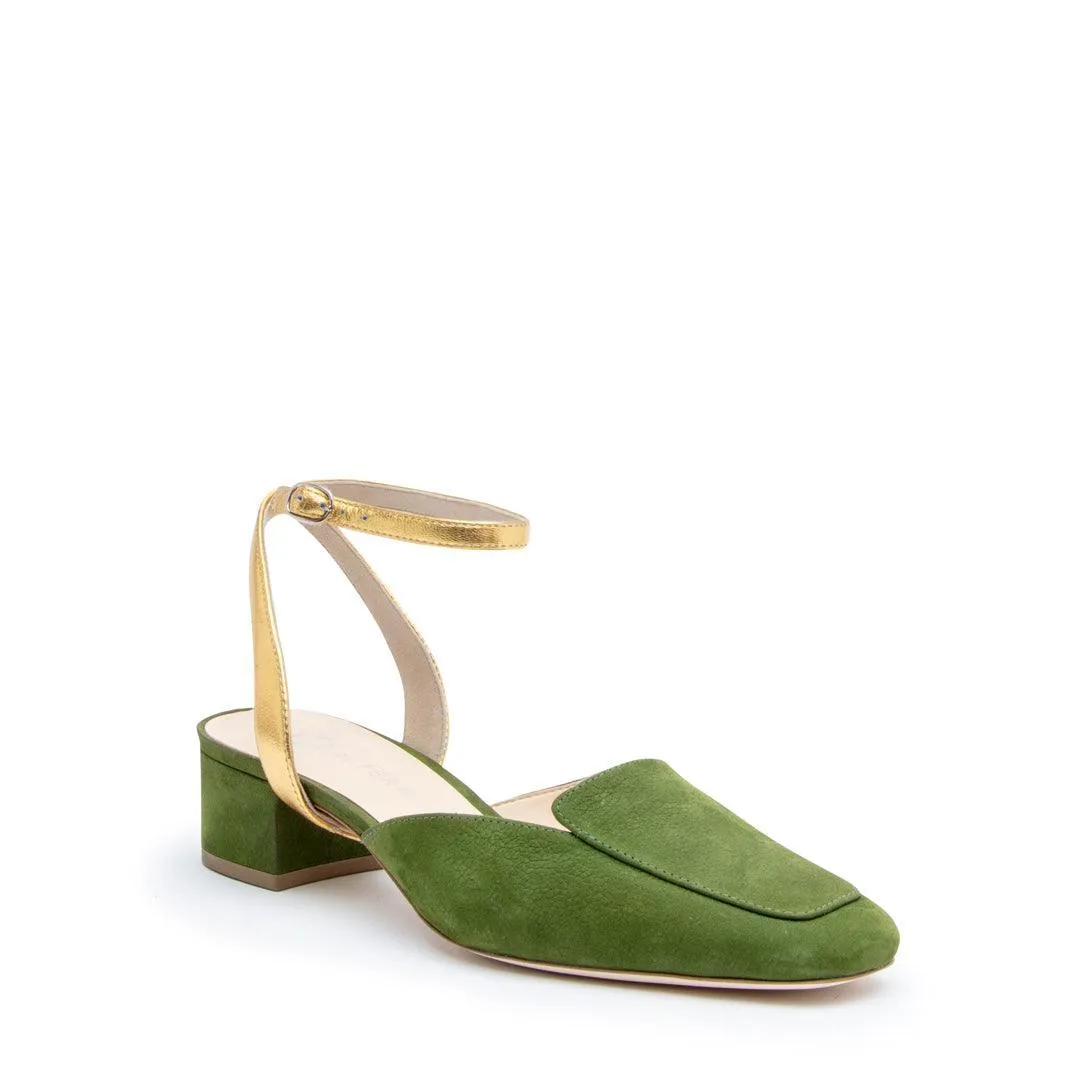 Moss Loafer   Gold Marilyn Strap