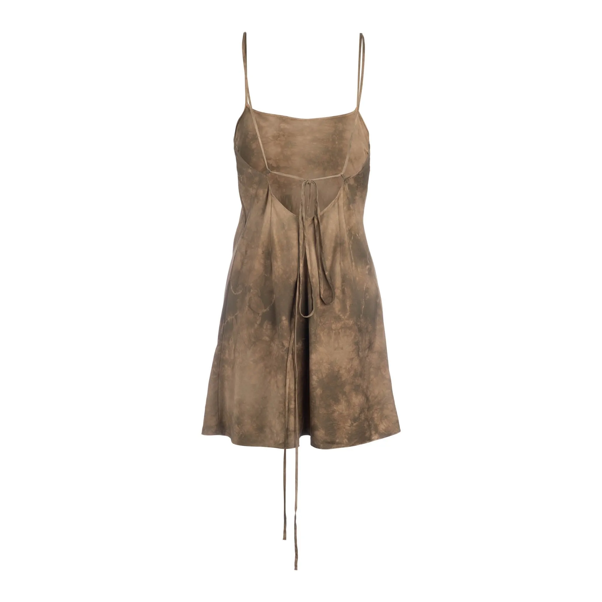 Moss Tie Dye Tie-Waist Mini Dress