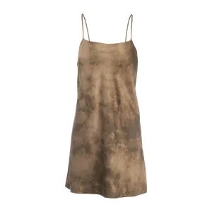 Moss Tie Dye Tie-Waist Mini Dress