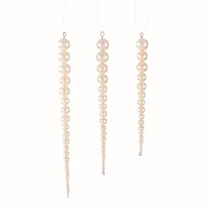 Napa Home Garden, PEARL ICICLE ORNAMENTS ,SET OF 3 IV,z5312iv