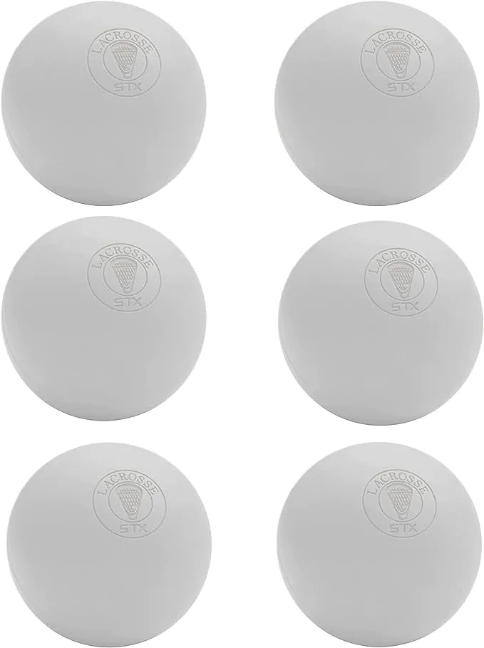New STX Lacrosse Official Lacrosse Balls - 6 Pack, White