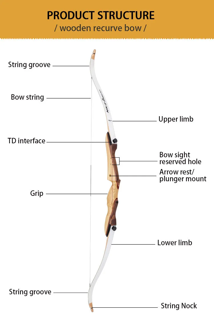 Nika Wooden Recurve Bow 68"