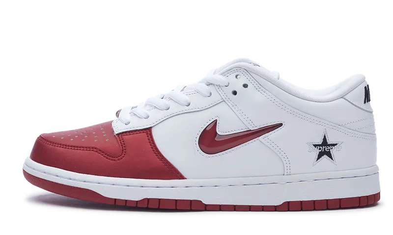 Nike SB Dunk Low Supreme Jewel Swoosh Red